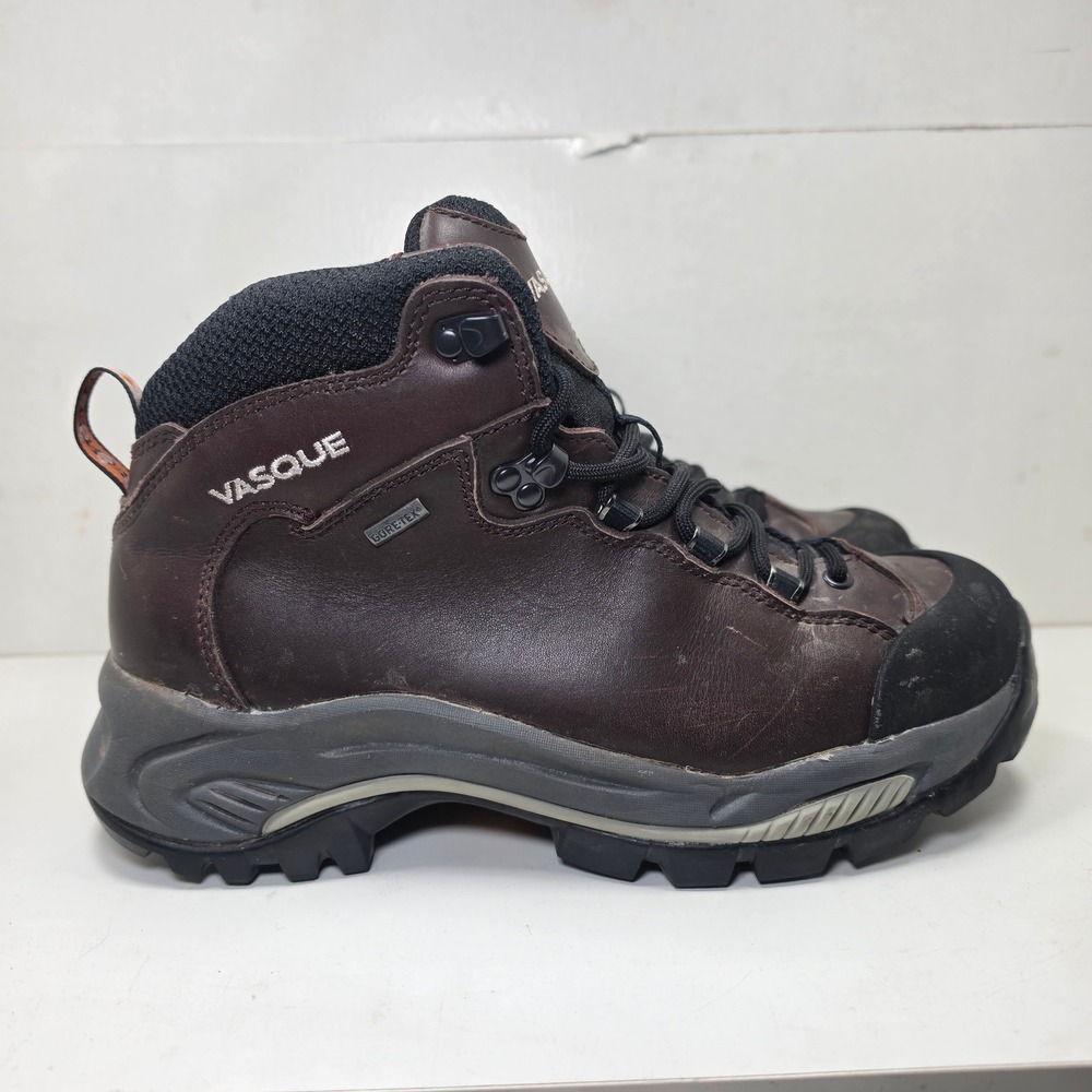 Vasque 7908 M Mens Gore-Tex Leather Hiking Boots Brown Vibram Sole Size 8.5 M